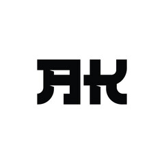 AK monogram logo design letter text name symbol monochrome logotype alphabet character simple logo