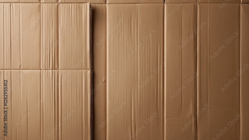 Poster brown cardboard texture with creases and folds suitable for packaging or background use in various a