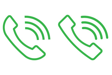 Phone icon in flat style. Vector illustration on isolated background.