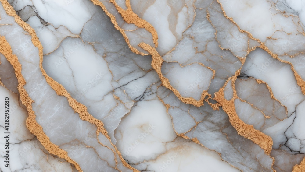 Poster white marble texture with golden veins in a high-resolution pattern suitable for backgrounds and des