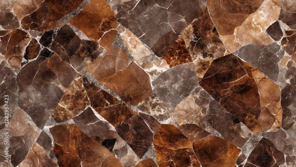 Poster brown and beige marble texture with irregular shapes and patterns suitable for backgrounds and desig