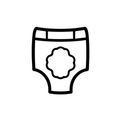 Minimalist Baby Diaper Icon Care Symbol