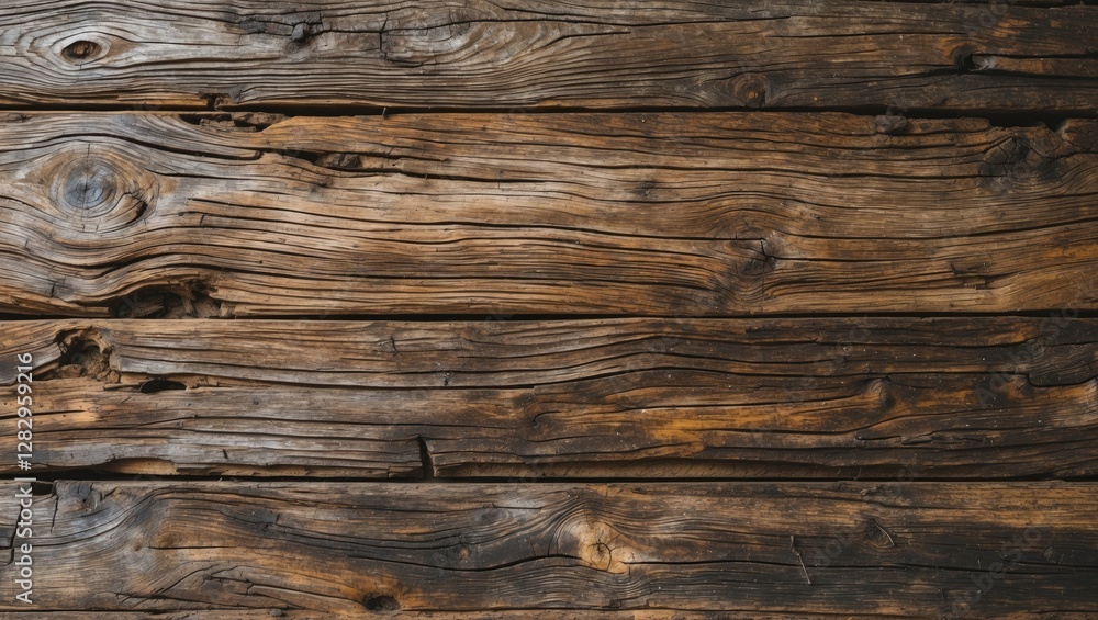 Poster textured wooden background with weathered dark brown planks and natural grain patterns, suitable for