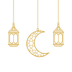 Stars and Moon Islamic Decoration