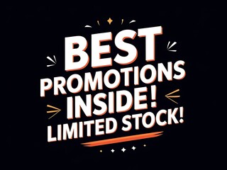 Fototapeta premium The image represents a promotional ad for best promotions inside of the store