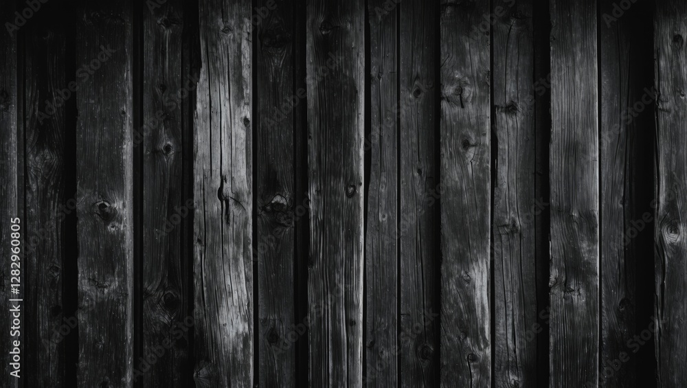 Poster black wooden planks with a weathered texture in a vertical arrangement suitable for backgrounds and 