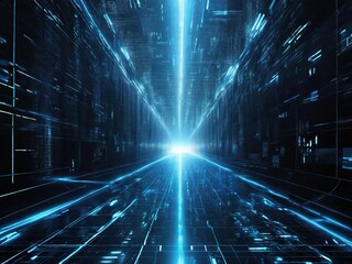 "Futuristic Digital Highway – Data Streams, Cyber Technology, and AI Matrix"