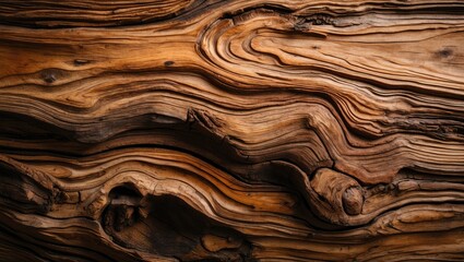 Textured warm brown wood surface with natural patterns and grains, displaying intricate details and unique design elements.