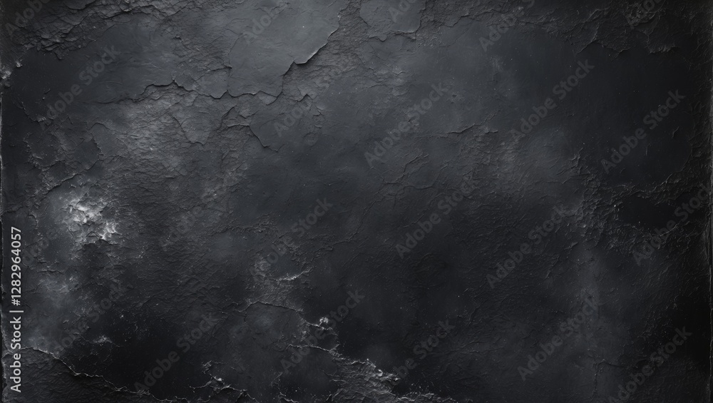 Poster textured black surface displaying cracks and uneven wear suitable for backgrounds and design applica