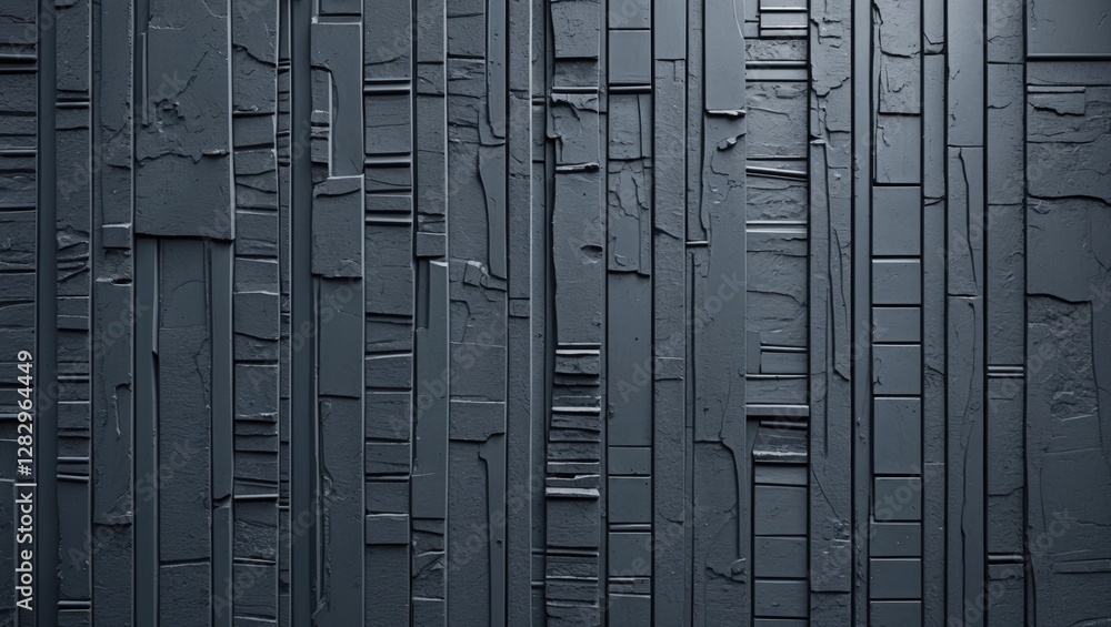 Poster abstract textured wall surface in shades of gray with vertical and horizontal lines and uneven patte