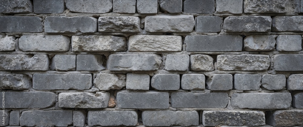 Aufkleber gray brick wall texture with rough surface and contrasting stones in various sizes and shapes arrang