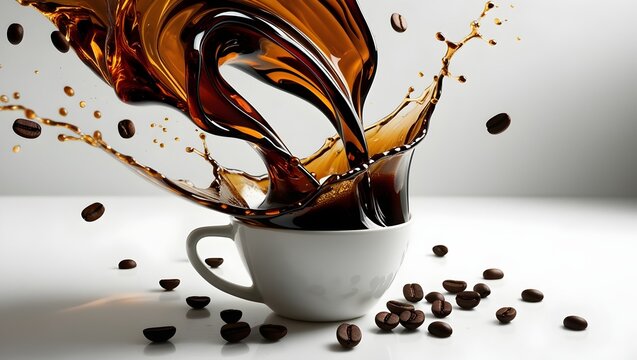 "Classic Coffee Cup Silhouette – Isolated Illustration"