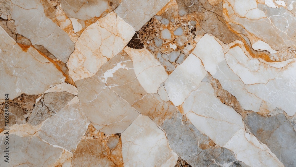 Poster multicolored marble texture background with natural patterns and veins in beige and gray tones