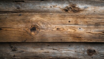 Fototapeta premium textured wooden wall background with knots and grain patterns in brown tones