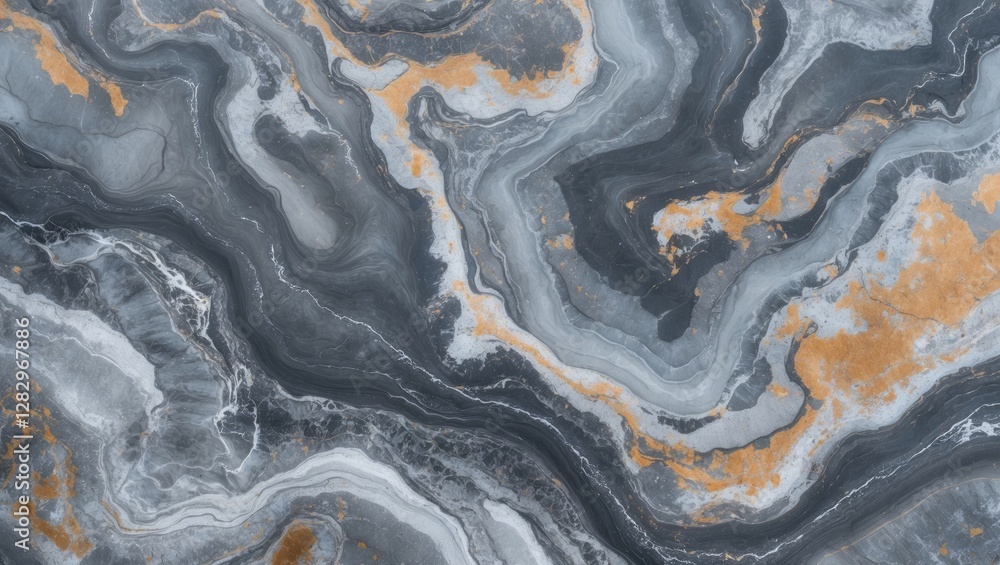 Poster textured abstract background of gray and gold marble pattern for interior design and artistic projec