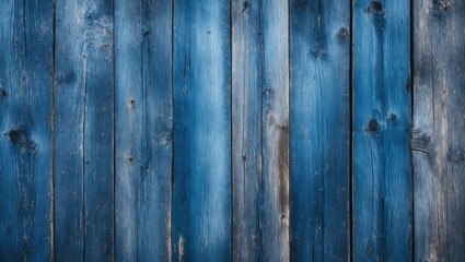 Fototapeta premium Blue wooden planks background with varying shades and textures, suitable for various design applications and layouts.
