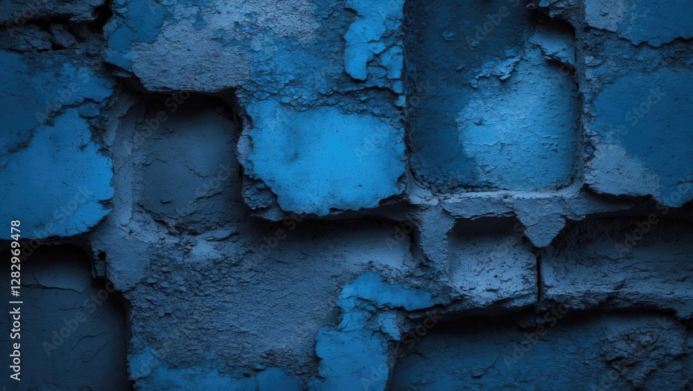 Aufkleber textured blue concrete wall with patches and irregularities for background or abstract design use