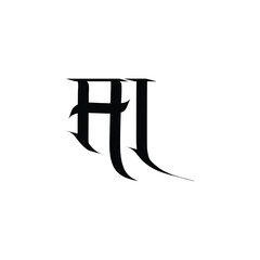 AL monogram logo design letter text name symbol monochrome logotype alphabet character simple logo