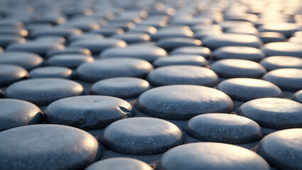 Modern Urban Pebble Walk: Sleek Seamless Stone Path