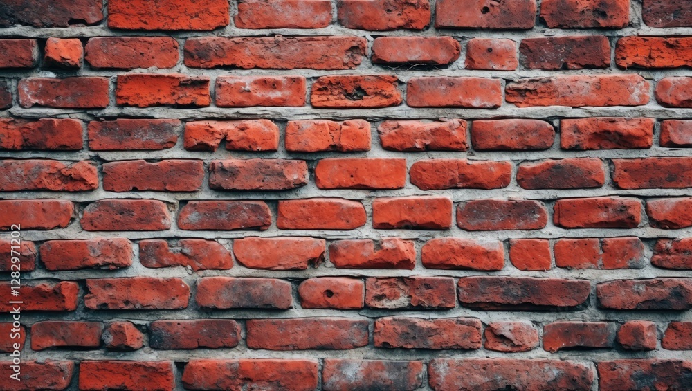 Aufkleber red brick wall texture with a rustic appearance and rough surface suitable for backgrounds and archi