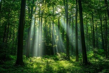 Obraz premium Morning in the forest