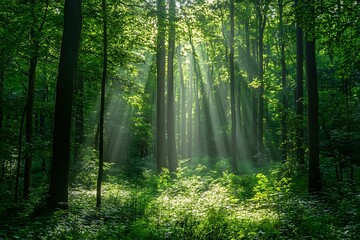 Obraz premium Morning in the forest