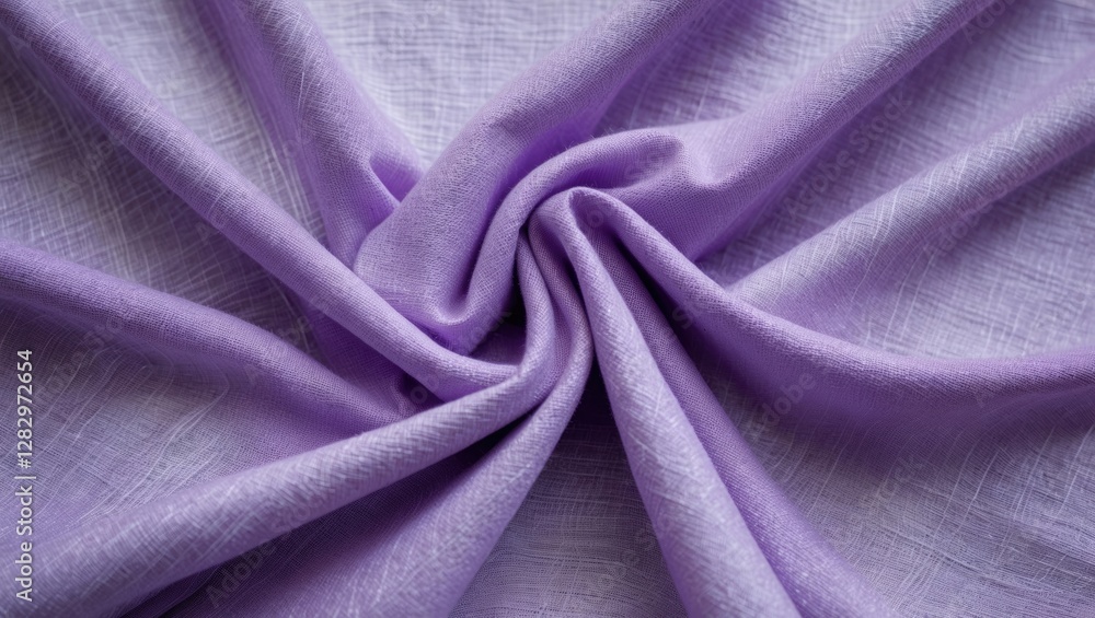 Poster purple fabric texture with wrinkled details showcasing delicate threads and soft draping in a natura
