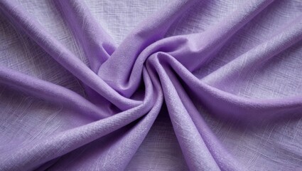 Fototapeta premium Purple fabric texture with wrinkled details showcasing delicate threads and soft draping in a natural light setting.
