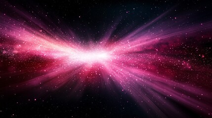 Obraz premium Vibrant Pink Nebula Cosmic Rays Starry Night Sky Galaxy Background Space Exploration Stellar Dust