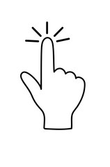 Obraz premium 指で押すアイコン