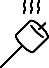 roasted marsmallow outline design