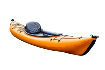 Orange kayak designed for calm water adventures