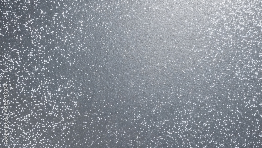 Poster textured surface with small white particles on a gray background resembling a speckled pattern.