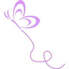 Obraz premium Butterfly with Dotted Line