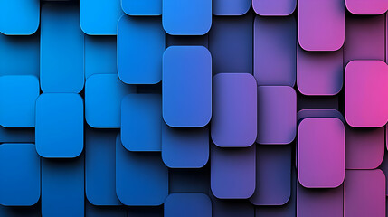 Abstract Geometric Pattern of Colorful Rounded Squares with Gradient Shading and Modern Design