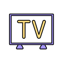Icon a television, isolated against a clean background.