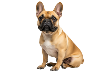 French bulldog sitting calmly at home