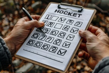 Virtual businessman checklist  ensuring quality standards and control gaps on a digital clipboard