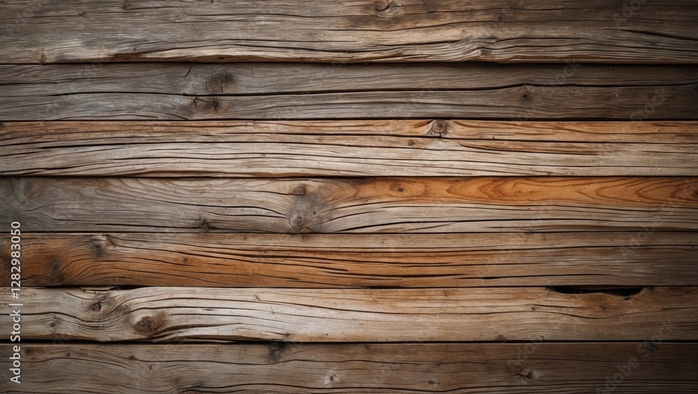 Poster textured wooden planks background with variations in brown tones and natural grain patterns suitable