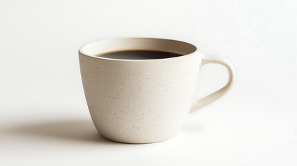 Obraz premium A white coffee cup with a dark brown liquid in it