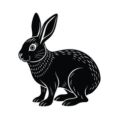 A vector illustration of a rabbit with white background.