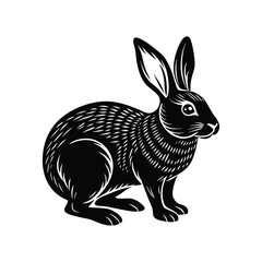 A vector illustration of a rabbit with white background.