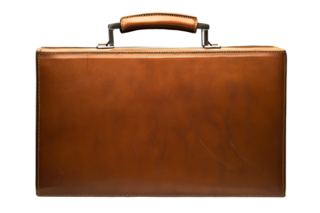 Brown leather briefcase ready for professional use