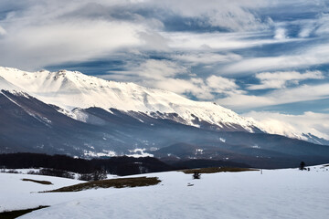 Le creste della Maiella in una giornata invernale - Passo San Leonardo - L'Aquila