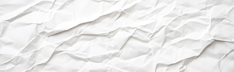 Obraz premium A textured, crumpled white paper surface with intricate folds and shadows, creating a visually interesting background.