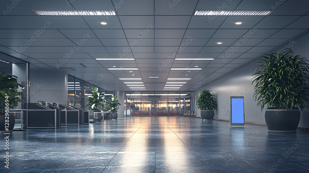 Poster secure entry points with voice activated access control system advanced surveillance and automated b