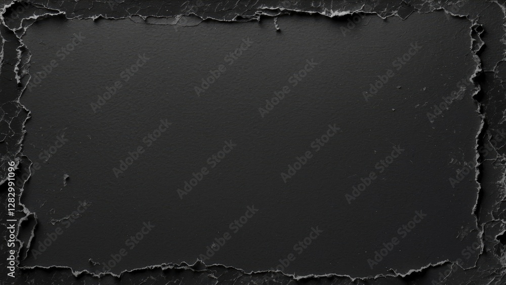 Poster black textured background with torn edges and a matte finish for design and artistic use.