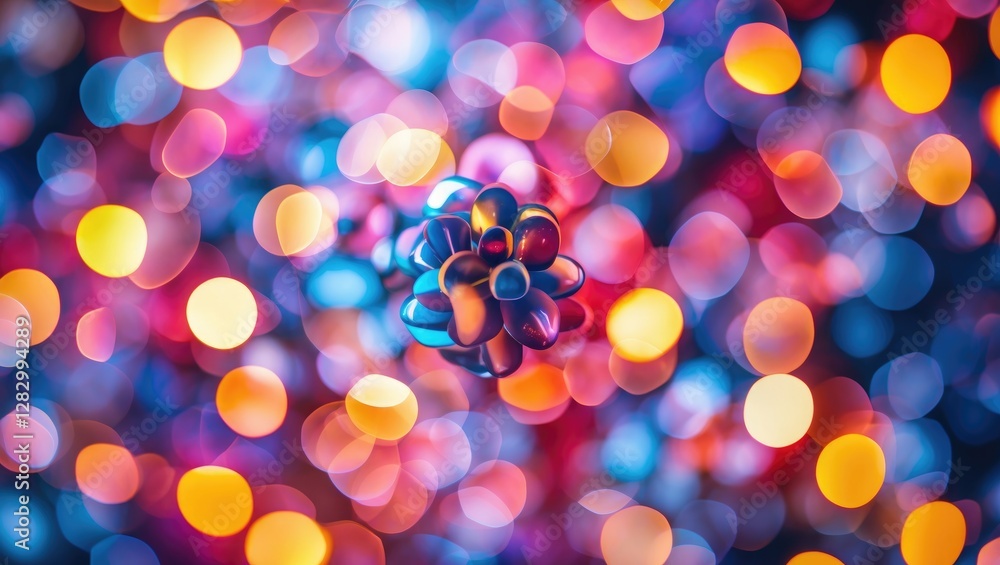 Poster colorful abstract bokeh background with blurred lights ideal for wallpapers and design projects feat