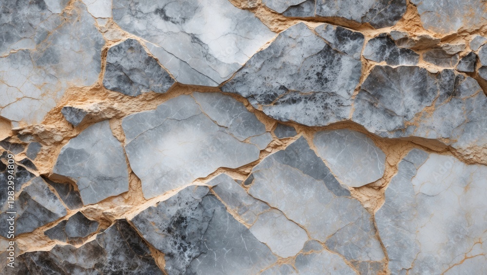 Aufkleber Grey and beige marble texture background with irregular patterns and natural veining