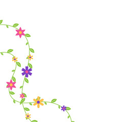 Spring Floral Vine Corner